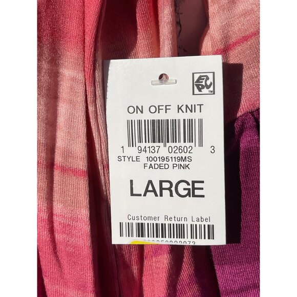 Style & Co Womens Large Faded Pink Ombre Boho Ruffle Top - Picture 8 of 9